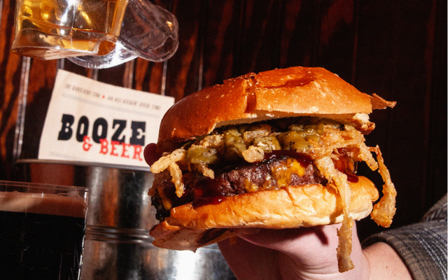Green Chile Bison Burger.