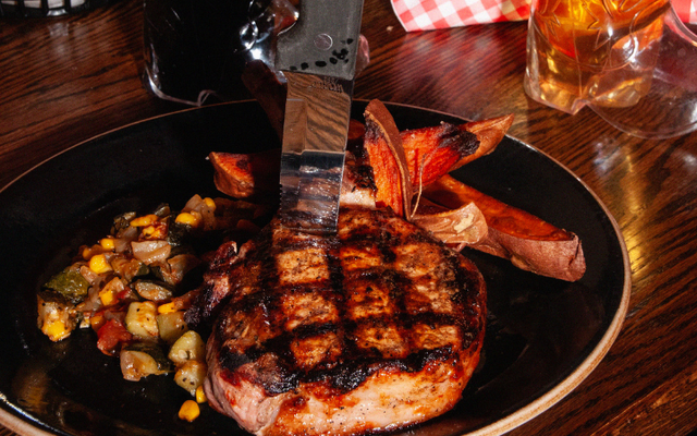 Tomahawk Pork Chop.