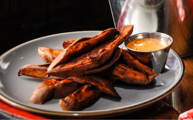 Hand-Cut Sweet Potato Fries.