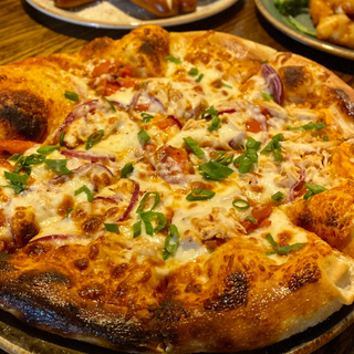 Chicken and Garlic and Onion Pizza